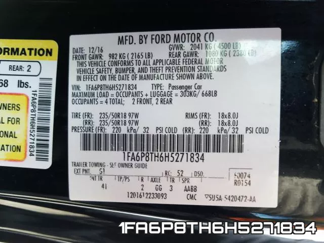 1FA6P8TH6H5271834 фото 2