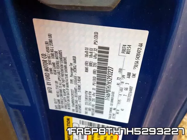 1FA6P8TH7H5293227 фото 2