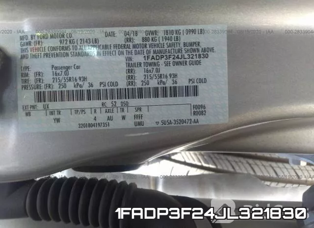 1FADP3F24JL321830 фото 10