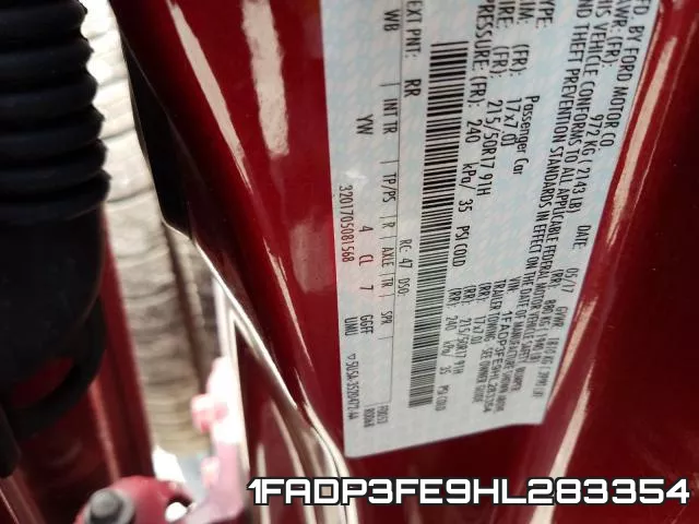 1FADP3FE9HL283354 фото 2