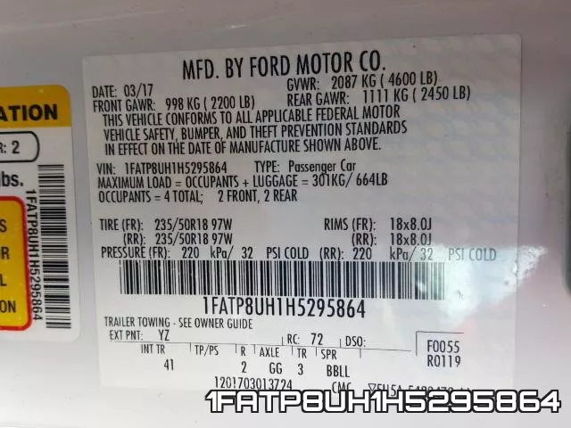 1FATP8UH1H5295864 фото 2