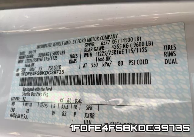 1FDFE4FS8KDC39735 фото 2