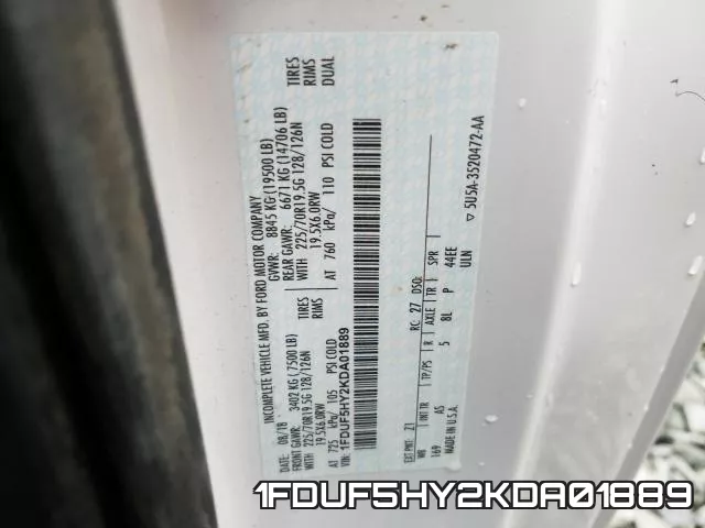 1FDUF5HY2KDA01889 фото 2