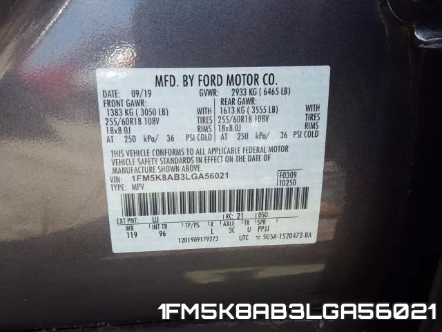 1FM5K8AB3LGA56021 фото 2