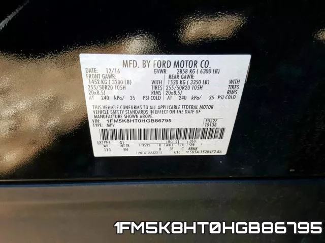 1FM5K8HT0HGB86795 фото 2