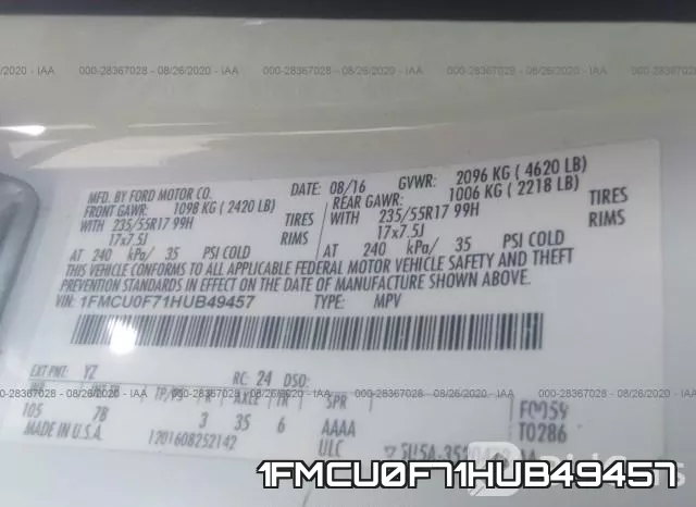 1FMCU0F71HUB49457 фото 10