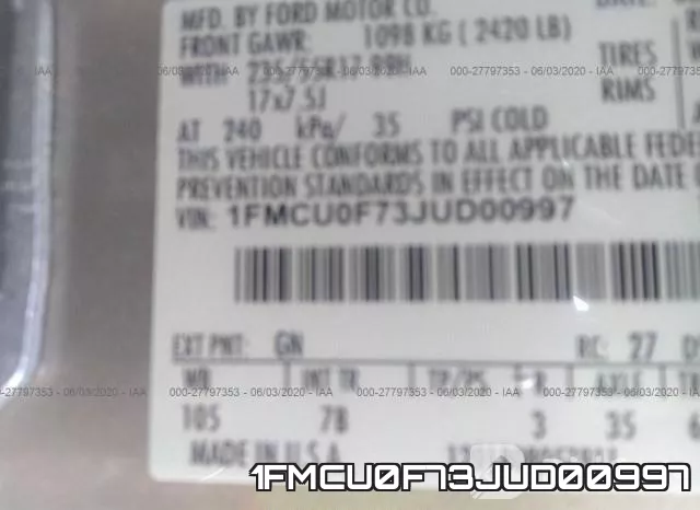 1FMCU0F73JUD00997 фото 10