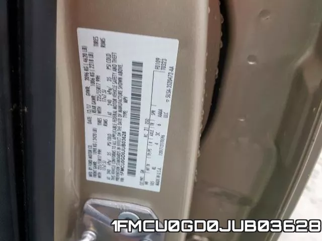 1FMCU0GD0JUB03628 фото 2