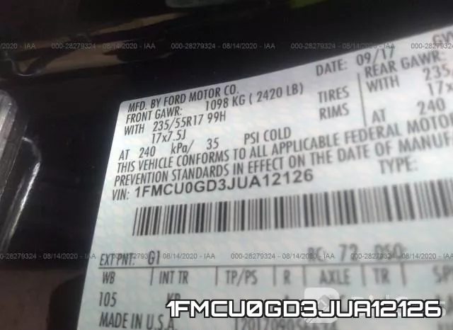 1FMCU0GD3JUA12126 фото 10