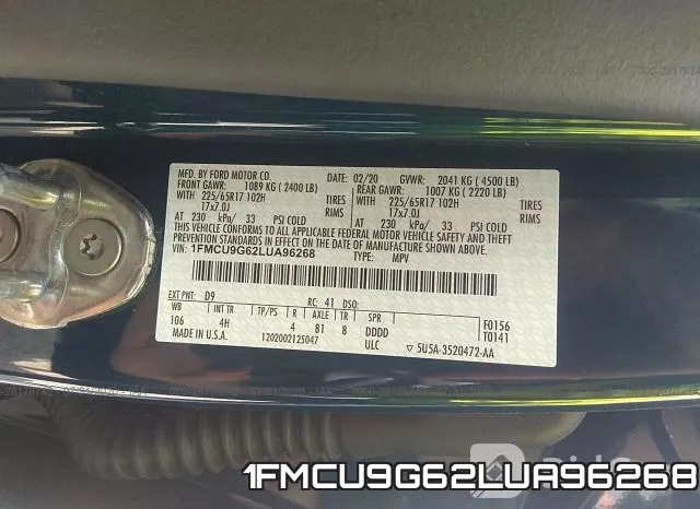 1FMCU9G62LUA96268 фото 10