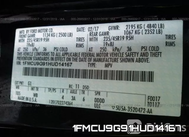 1FMCU9G91HUD14167 фото 10