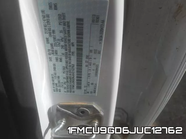 1FMCU9GD6JUC12762 фото 2