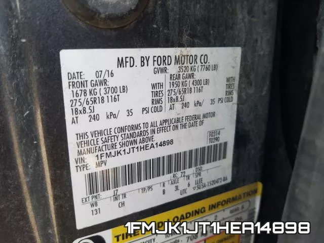 1FMJK1JT1HEA14898 фото 2
