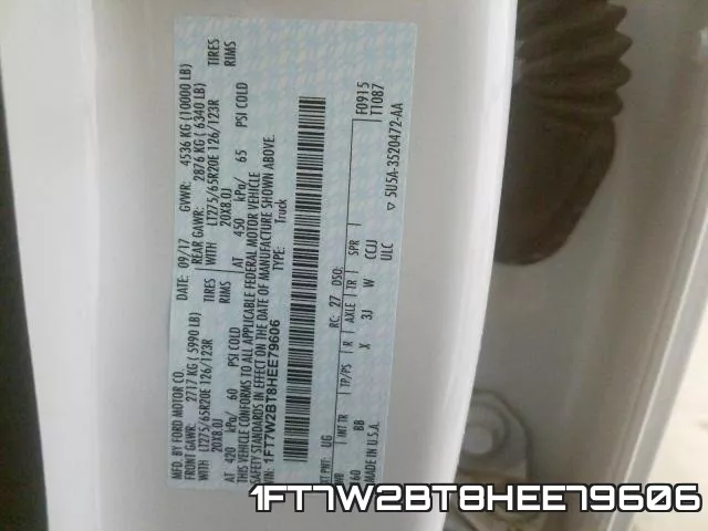 1FT7W2BT8HEE79606 фото 2