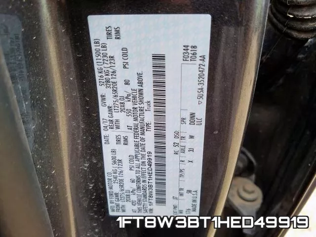 1FT8W3BT1HED49919 фото 2