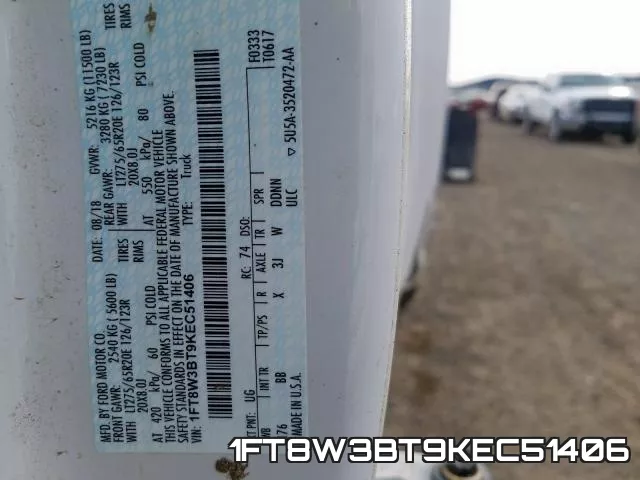 1FT8W3BT9KEC51406 фото 2