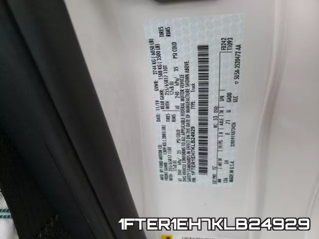 1FTER1EH7KLB24929 фото 2