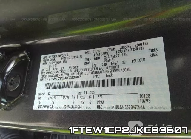 1FTEW1CP2JKC83607 фото 10