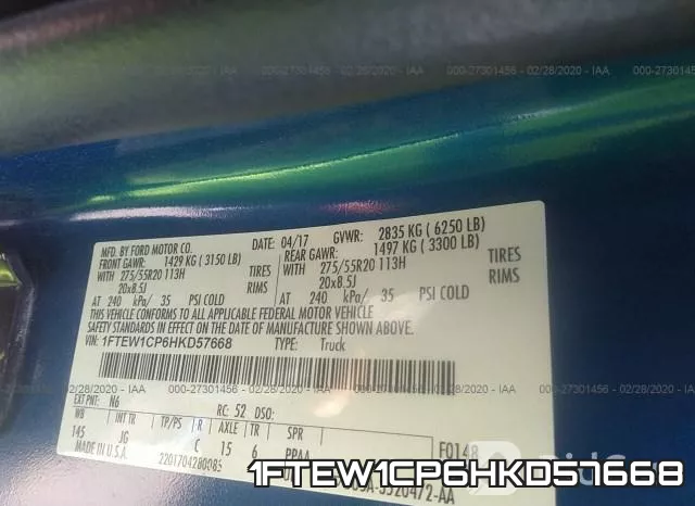 1FTEW1CP6HKD57668 фото 9