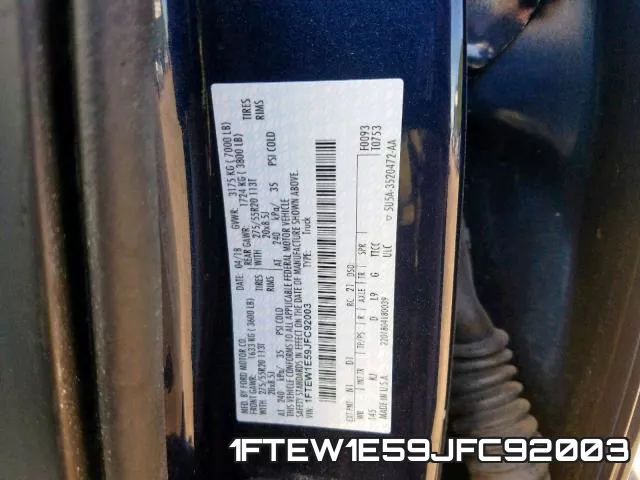 1FTEW1E59JFC92003 фото 2