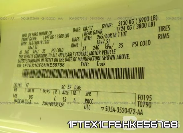 1FTEX1CF6HKE56768 фото 10