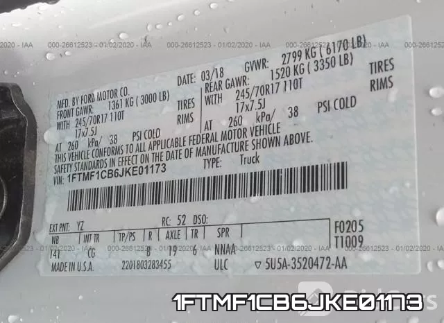 1FTMF1CB6JKE01173 фото 10