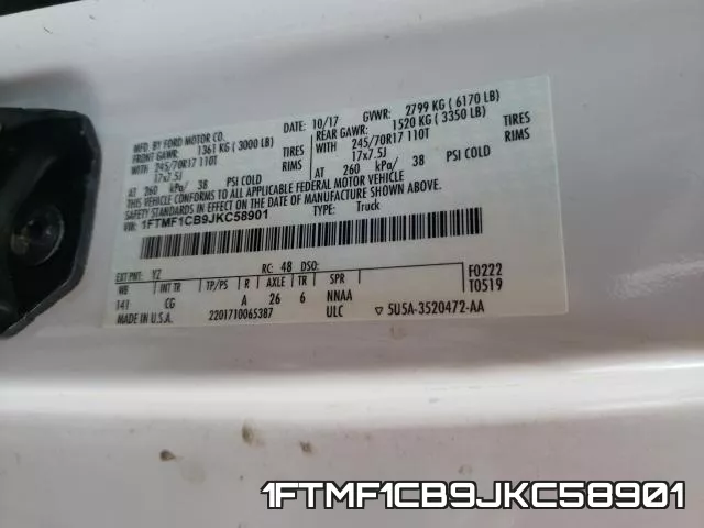 1FTMF1CB9JKC58901 фото 2