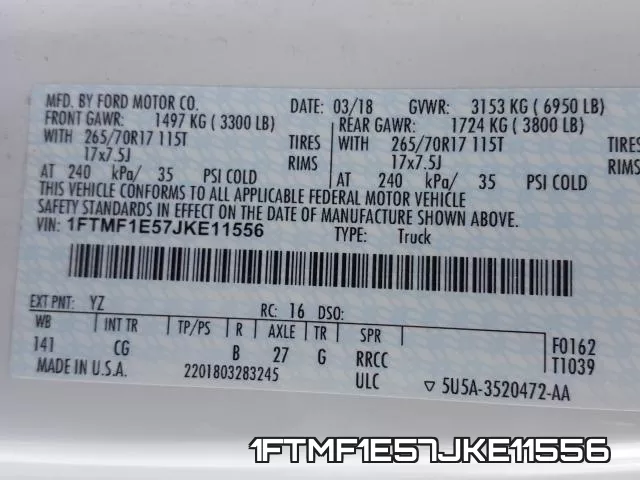 1FTMF1E57JKE11556 фото 2