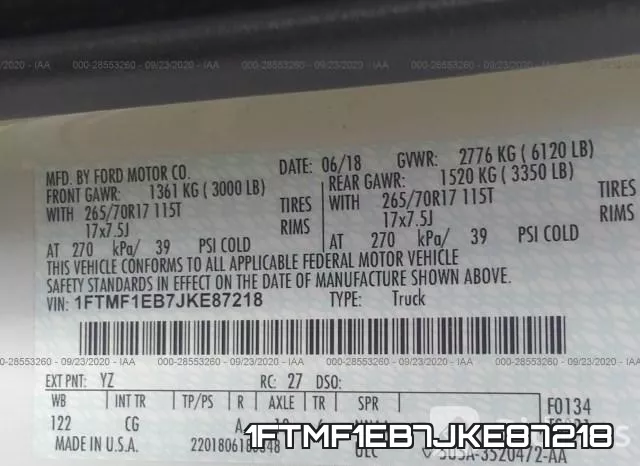 1FTMF1EB7JKE87218 фото 10