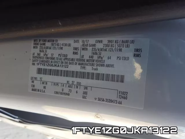 1FTYE1ZG0JKA13122 фото 2