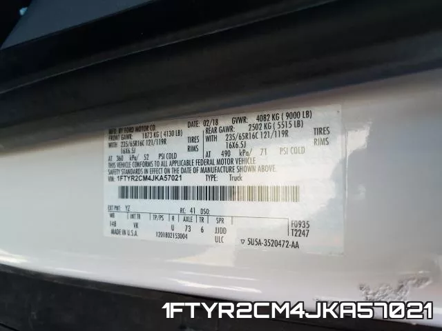 1FTYR2CM4JKA57021 фото 2