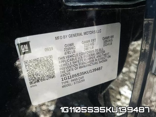 1G1105S35KU139487 фото 2