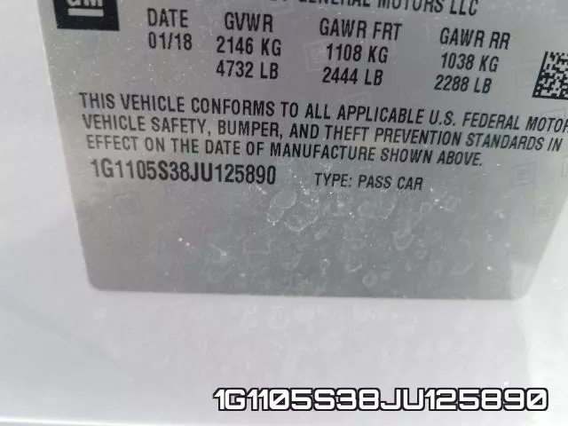 1G1105S38JU125890 фото 2