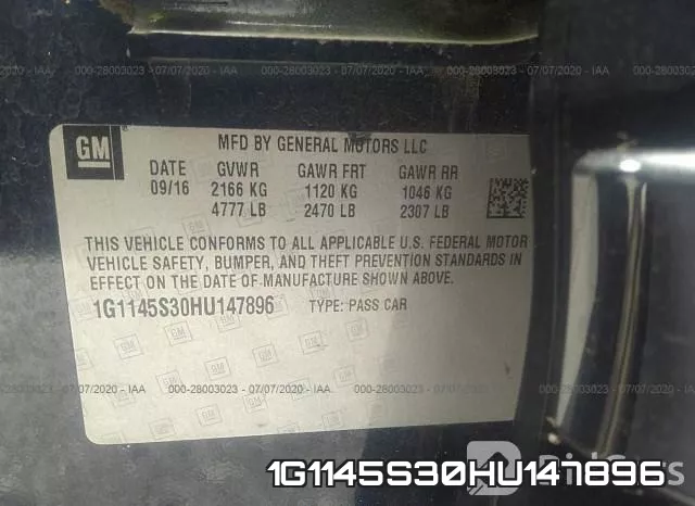 1G1145S30HU147896 фото 10