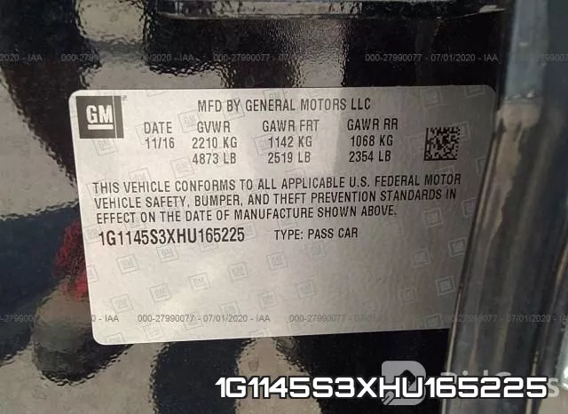 1G1145S3XHU165225 фото 10