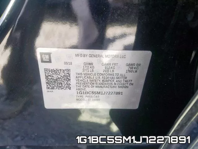 1G1BC5SM1J7227891 фото 2