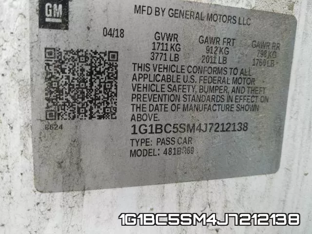 1G1BC5SM4J7212138 фото 2