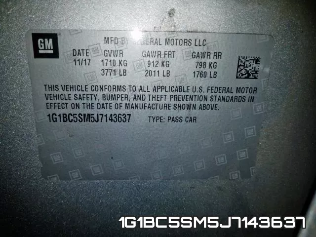 1G1BC5SM5J7143637 фото 2