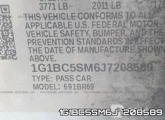 1G1BC5SM6J7208589 фото 10