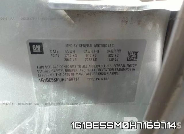 1G1BE5SM0H7169714 фото 10