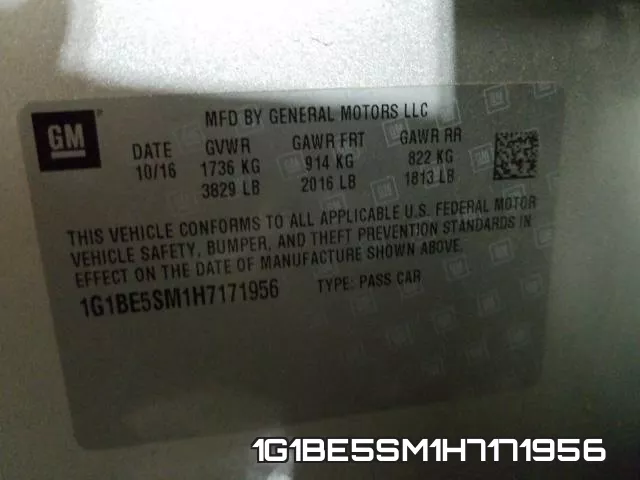 1G1BE5SM1H7171956 фото 2