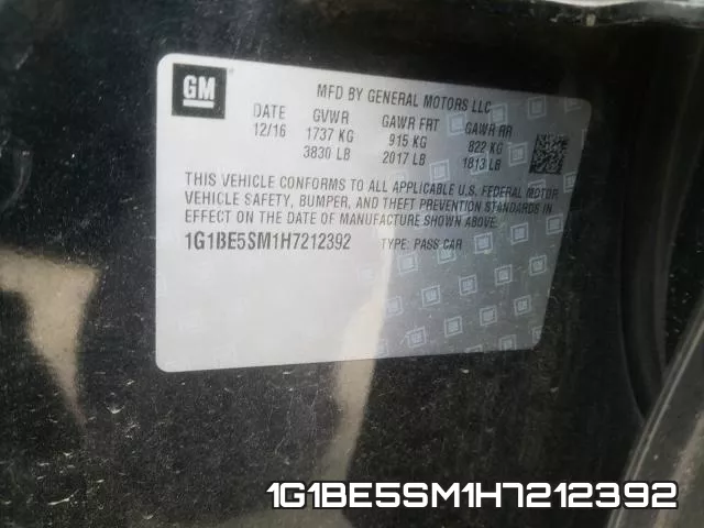 1G1BE5SM1H7212392 фото 2