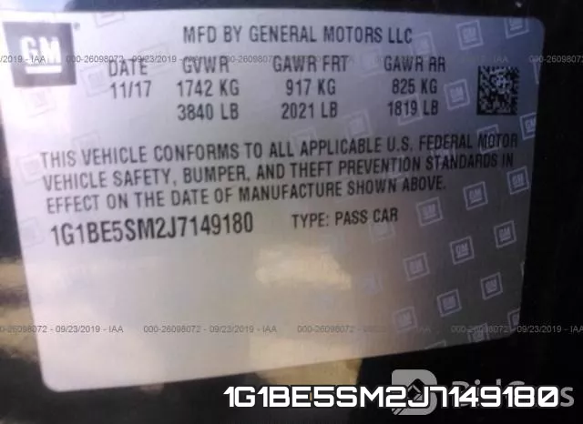 1G1BE5SM2J7149180 фото 10