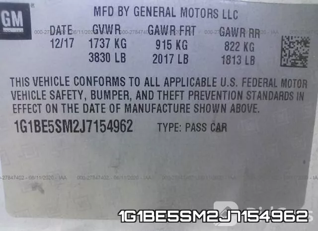 1G1BE5SM2J7154962 фото 10