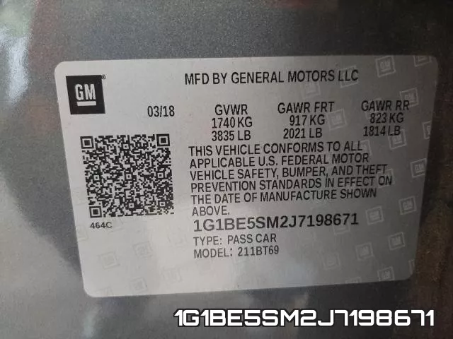 1G1BE5SM2J7198671 фото 2