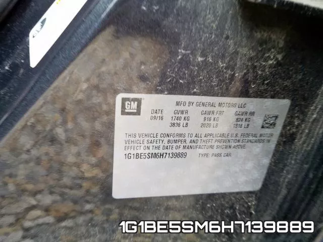 1G1BE5SM6H7139889 фото 2