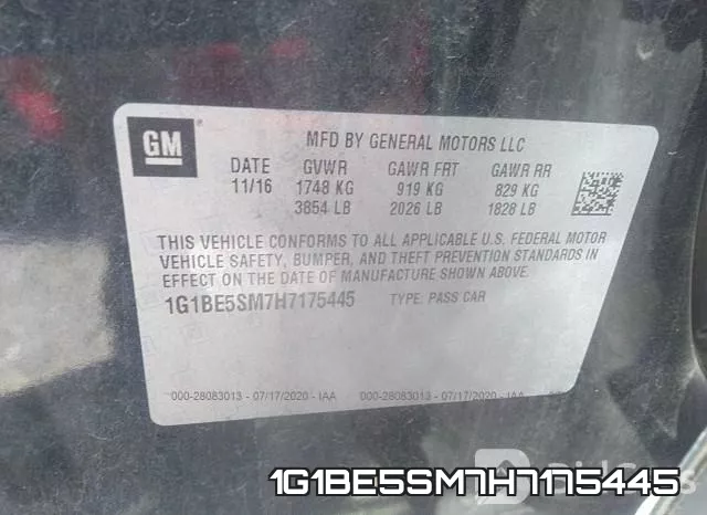 1G1BE5SM7H7175445 фото 10