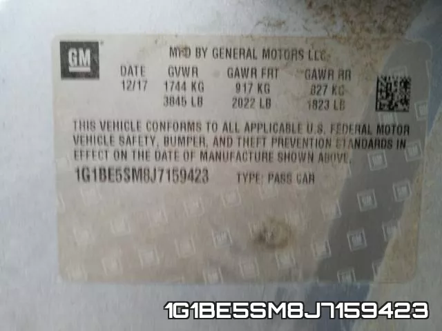 1G1BE5SM8J7159423 фото 2