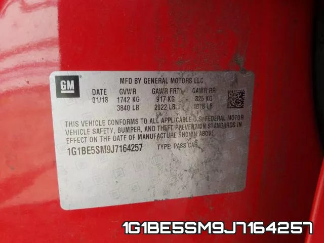 1G1BE5SM9J7164257 фото 2