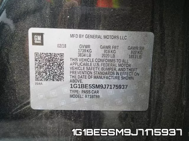 1G1BE5SM9J7175937 фото 2